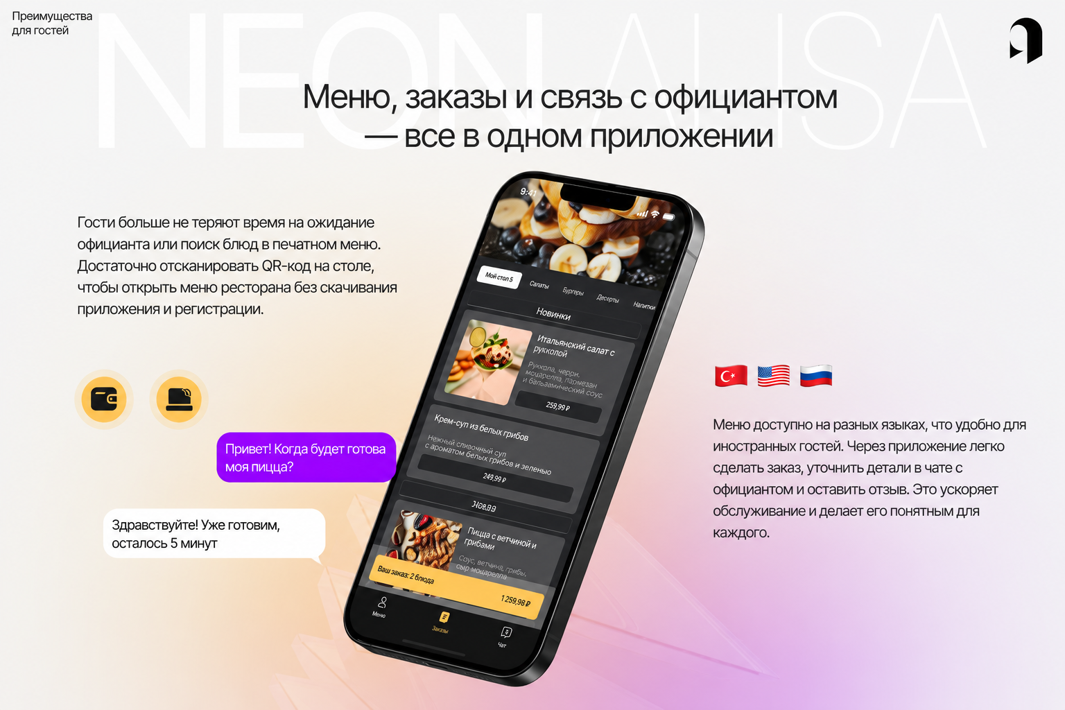 NEON ALISA автоматизация для кафе и ресторанов — изображение 3