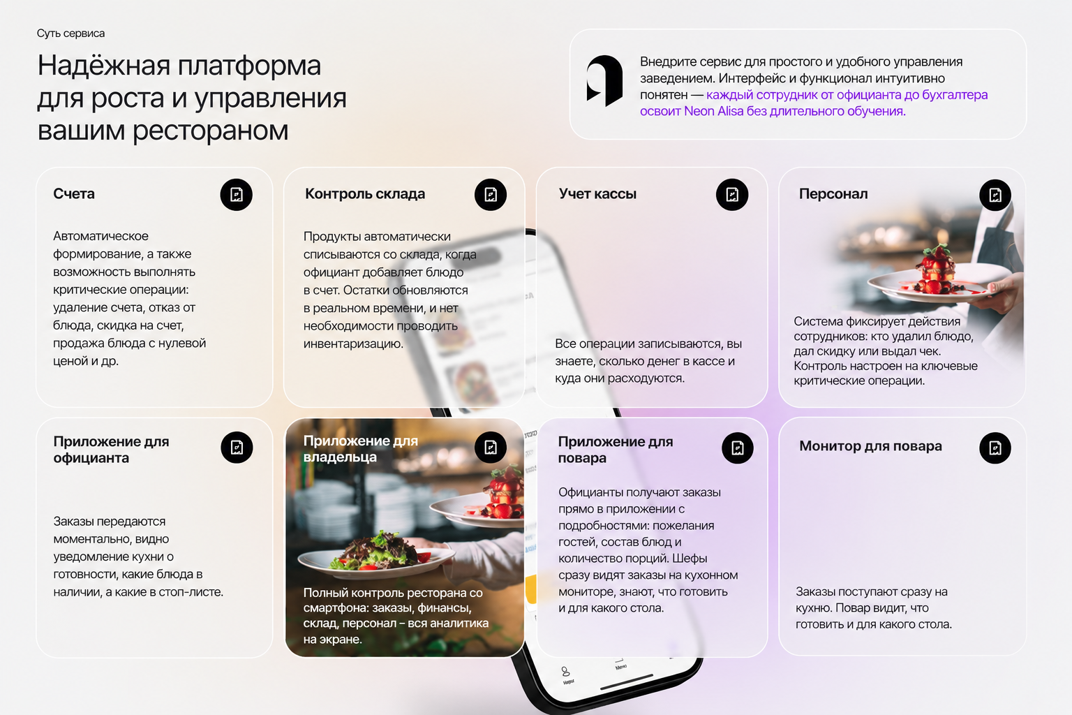 NEON ALISA автоматизация для кафе и ресторанов — изображение 2